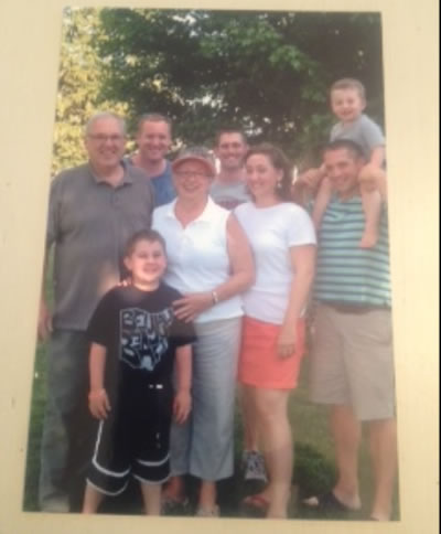From cottage history: Dave and Therese Hoffman with their three children (Marie, John and Paul), son in law (Jeff), and two grandchildren (Simon and David).
