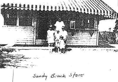 From cottage history: A picture from History, the Sandy Beach Store.