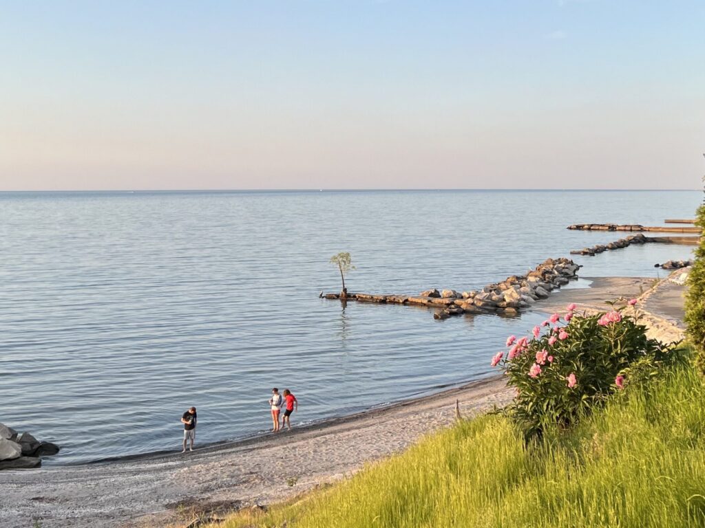 Family walking on the private beach (Frequently Asked Questions - Is the beach private? Yes!)